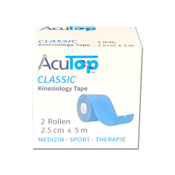 AcuTop® Classic Kinesiology Tape, 2.5cm, 2 rolls Blue