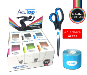 AcuTop Pro Sport Kinesiology Tape 6er Starter Set + Schere 