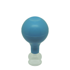 Glass cupping with blue suction ball 