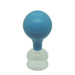 Glass cupping with blue suction ball 