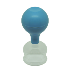 Glass cupping with blue suction ball 