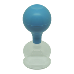 Glass cupping with blue suction ball 