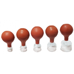 Schröpfglas mit rotem Saugball 