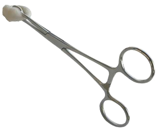 Swab clamp, 15 cm 