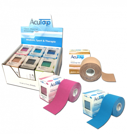 AcuTop Kinesiology Tape 6 pcs. Starter Set - 6 rolls in various colors 