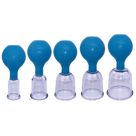 Acrylic Cupping Glass with suction ball, individually packed 